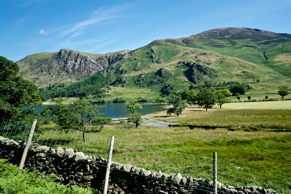 Buttermere with Fleetwith Pike and the high mountains behind