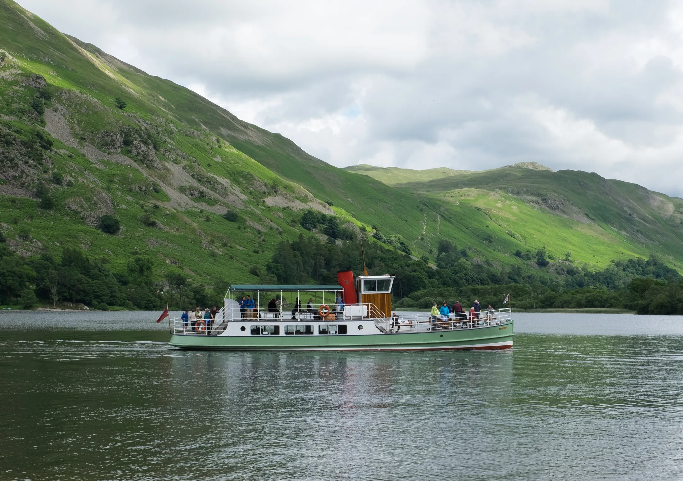 An Ullswater Steamer on the lake
