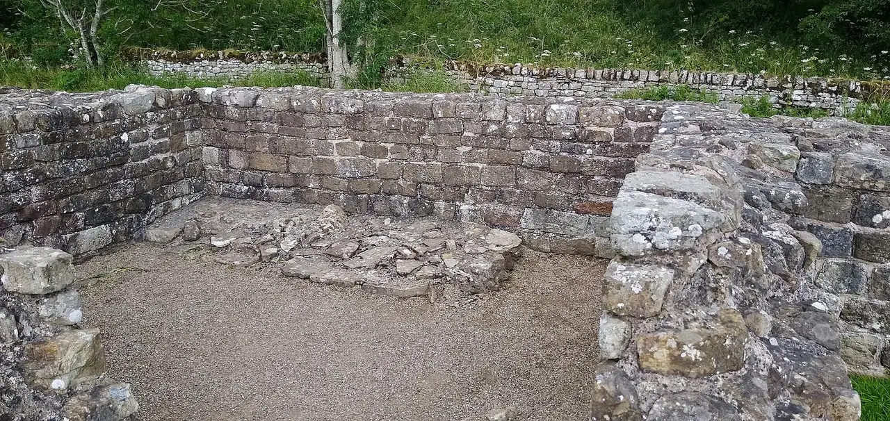 Banks East Turret, a Roman watchtower beside the lane