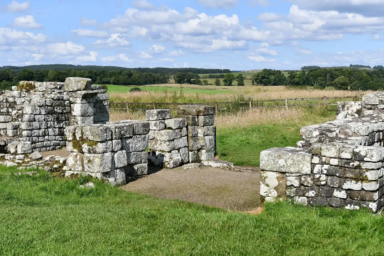 The excavated main east gate of Birdoswald Roman Fort