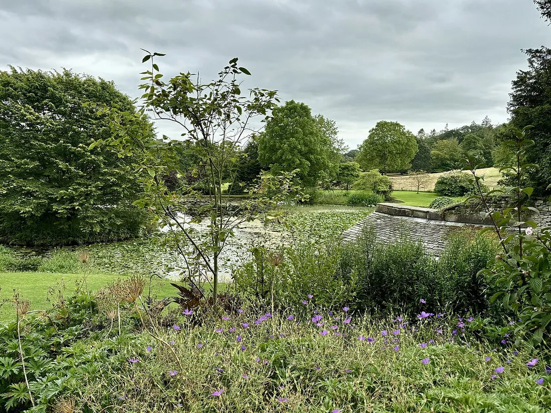 The Mirror Lake and the rock garden in summer